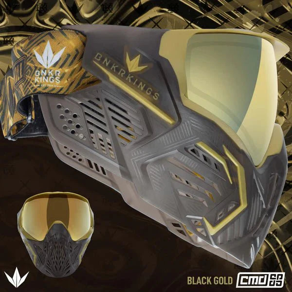Bunkerkings CMD Command Paintball Maske - Black Gold - Paintball Buddy