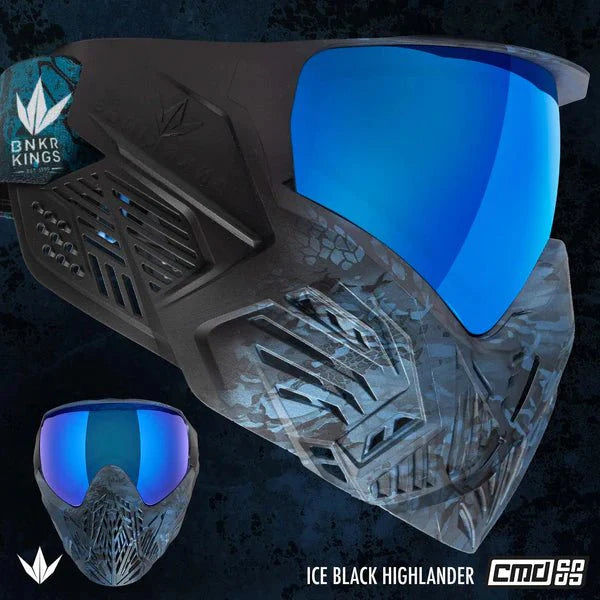 Bunkerkings CMD Command Paintball Maske - Ice Black Highlander - Paintball Buddy