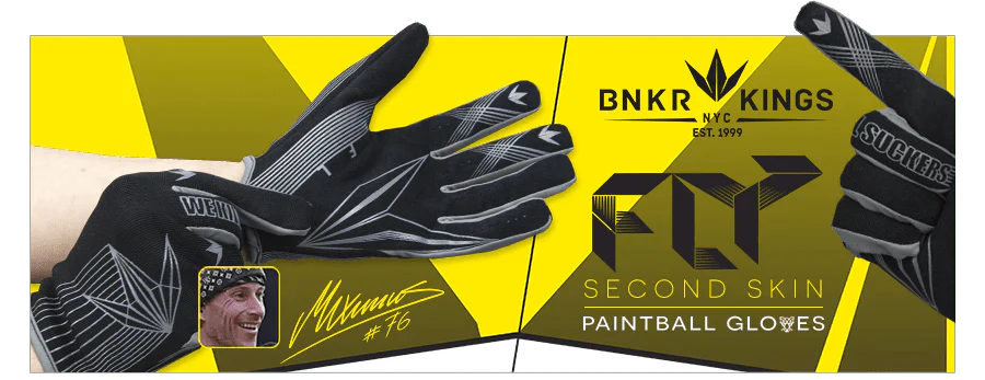 Bunkerkings Fly Paintball Gloves - Schwarz - Paintball Buddy