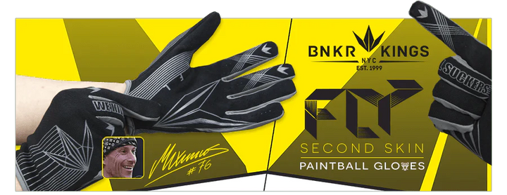 Bunkerkings Fly Paintball Gloves - Schwarz - Paintball Buddy