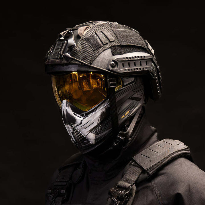 Push Unite MKII Thermalmaske Warlord Enforcer - Black White Skull