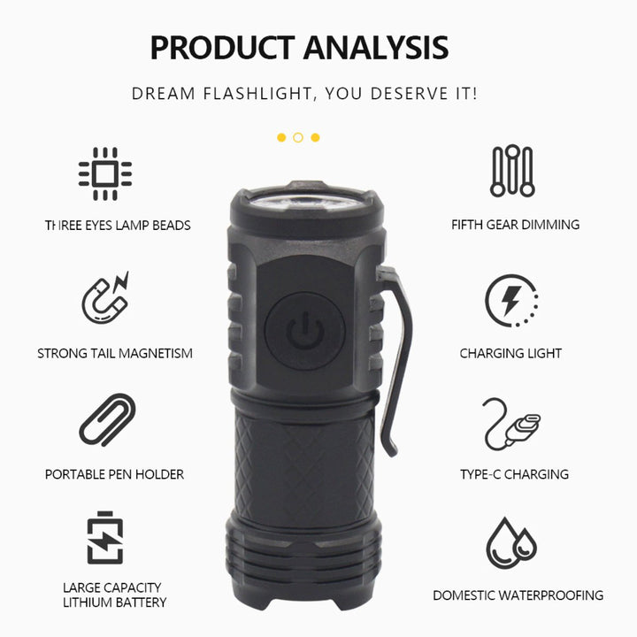 Mini Flashlight - Schwarz - Paintball Buddy